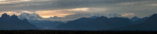 Panoramic view in the evening