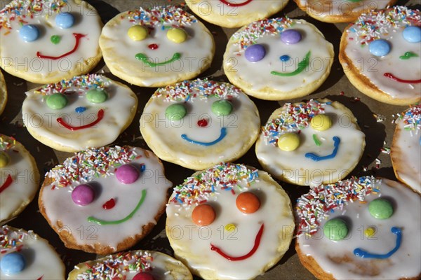 Mini sponge cakes decorated for a child's birthday