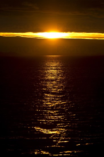 Sunset reflected in sea