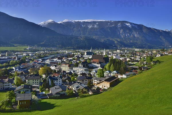 Cityscape of Schwaz in springtime