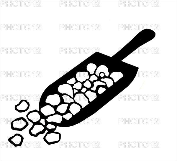 Ice scoop with crushed ice