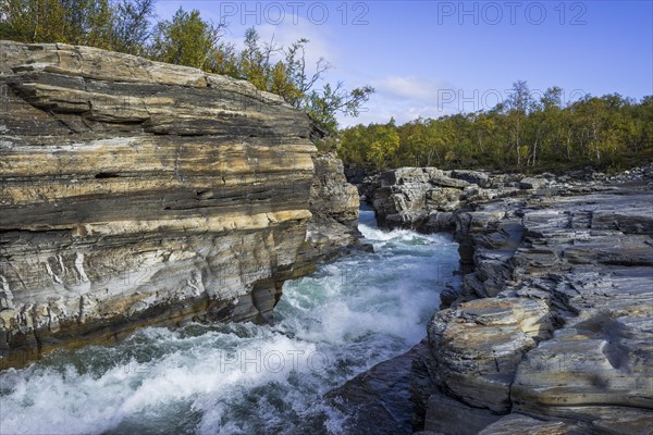 Rocky gorge portion of the Abiskojakka river