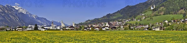 Cityscape of Schwaz in springtime