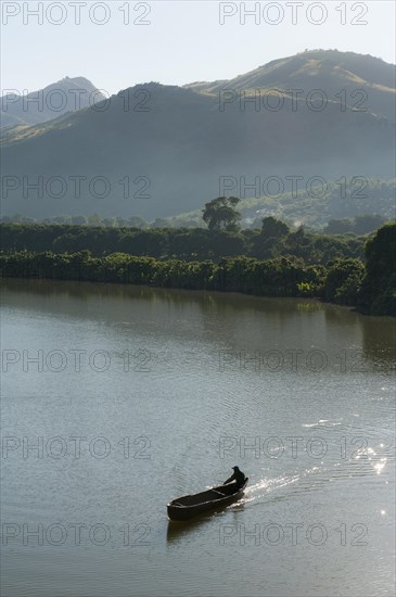 Man in a rowing boat
