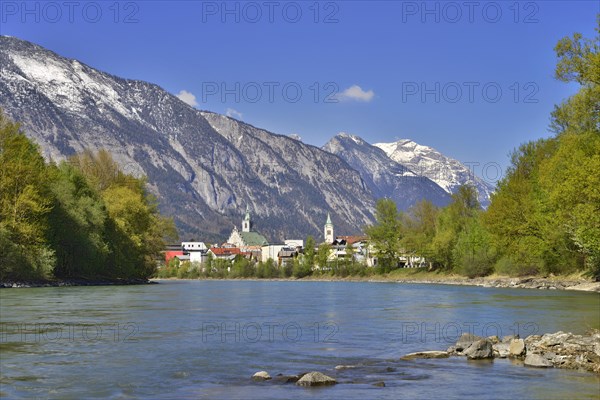 Cityscape of Schwaz in springtime