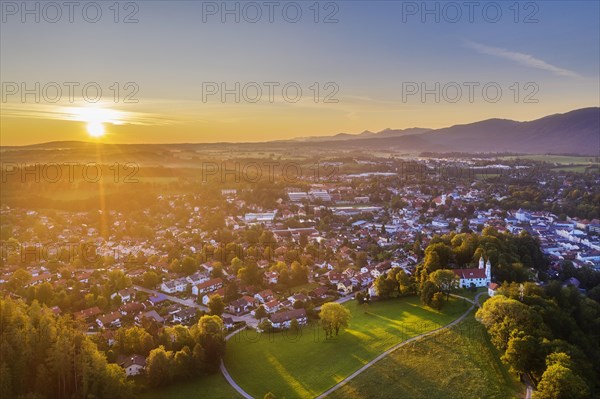 Bad Tolz with Calvary at sunrise