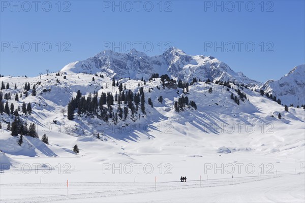 Hochtannberg Pass with the mountains Butzenspitze