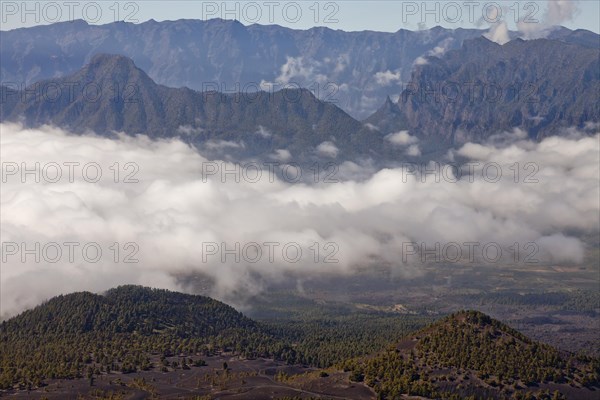 Volcanic crater in the Caldera de Taburiente National Park