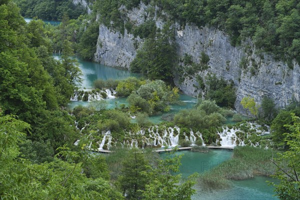 Lower lakes with small waterfalls