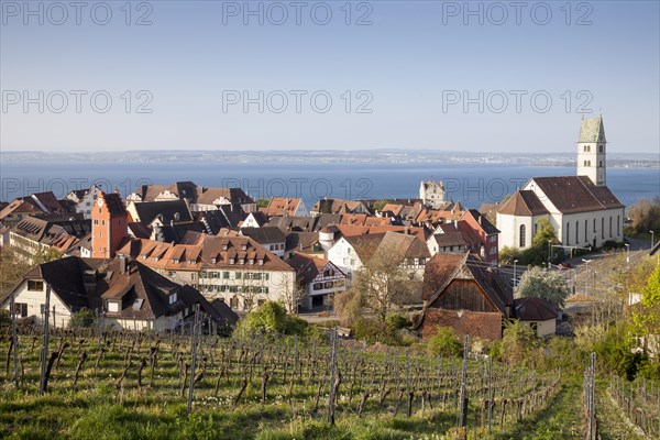 Townscape of Meersburg with the Obertor gate