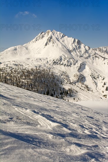 Mondscheinspitze Mountain in winter