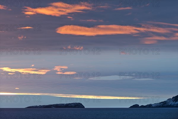 Clouds in the evening sun