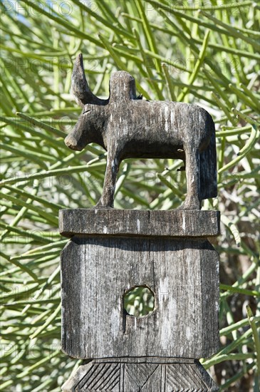 Totem carved from wood