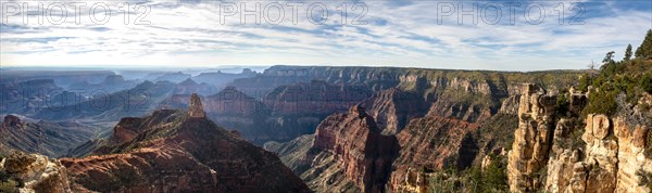 View from Point Imperial to Mount Hayden in canyon landscape