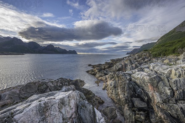 Rock structures on the coast near Husoy