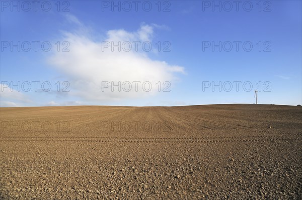 Large field ready for sowing