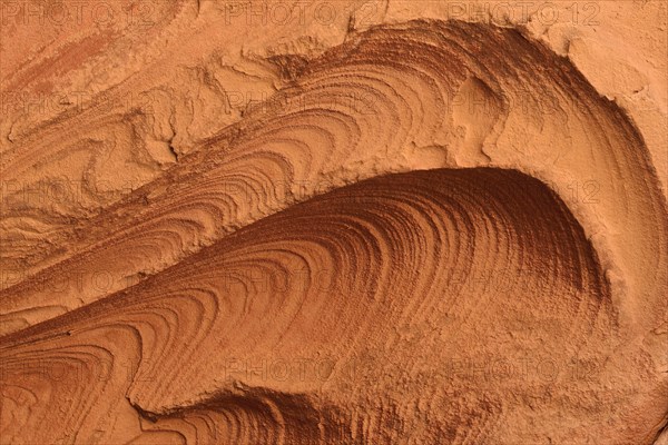 Wind erosion on soft sandstone layers