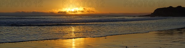 Sunset on the Pacific coast at Cambria