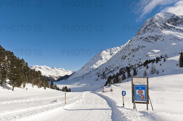 Snow-covered mountain pass of Staller Saddle