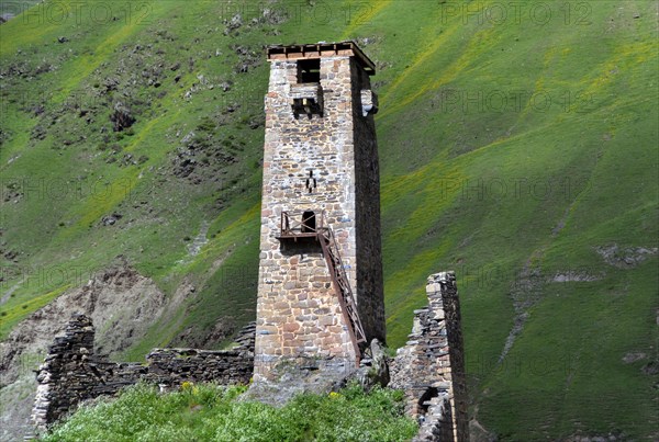 Medieval living and defence tower