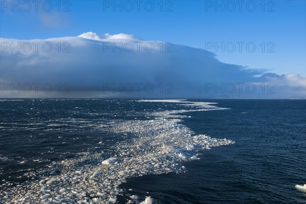 Breaking ice in the Antarctic waters