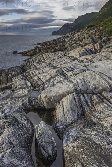 Rock structures on the coast near Husoy