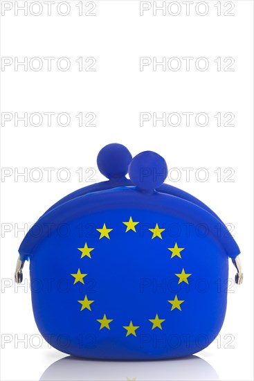 Blue purse with euro-stars