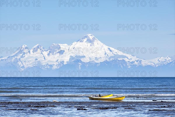 Boat on the beach of Kenai