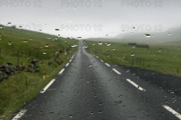 Rain on a windshield