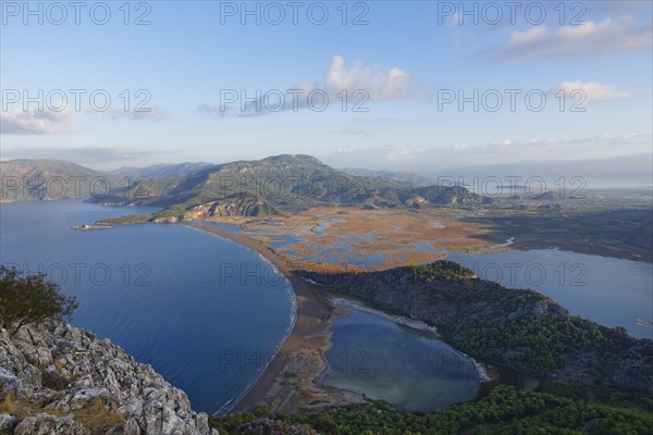 Iztuzu beach with the Dalyan Delta and Sulungur Golu Lake