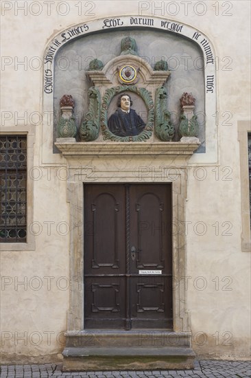 Old portal at the birthplace of Martin Luther