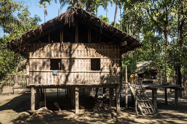 House in the village of the Chin people