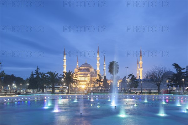 The Blue Mosque at night