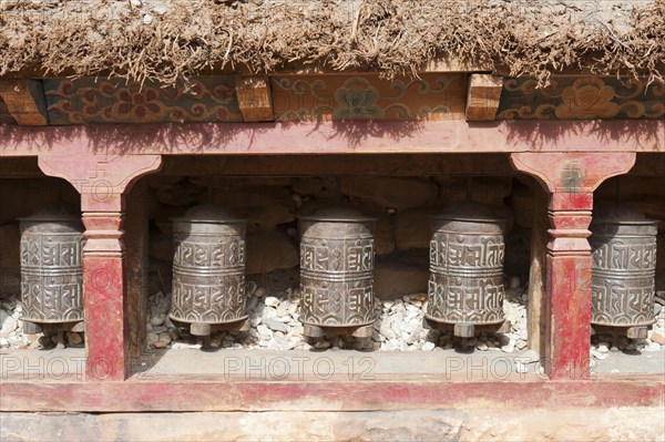 Buddhist prayer wheels