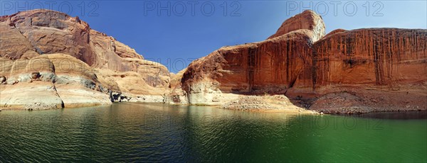 Red Navajo sandstone cliffs