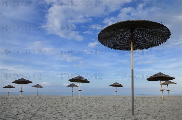 Sunshades on the beach