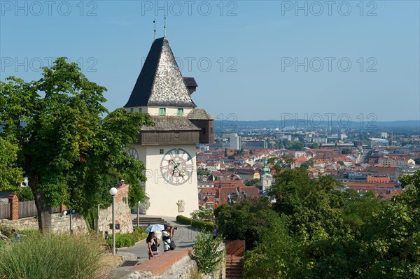 Clock tower on Schlossberg or Castle Hill