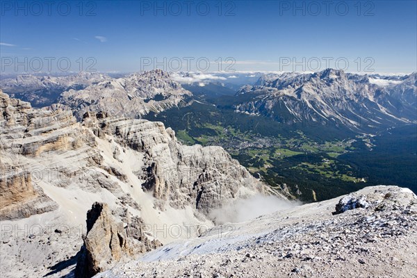 View from the peak of Mt Tofana di Rozes