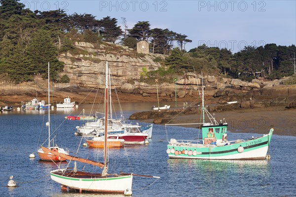 Fishing boats in the harbour of Ploumanach