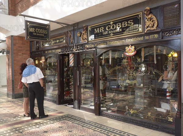 Historic barber shop in the shopping mall of the Victoria and Alfred Waterfront