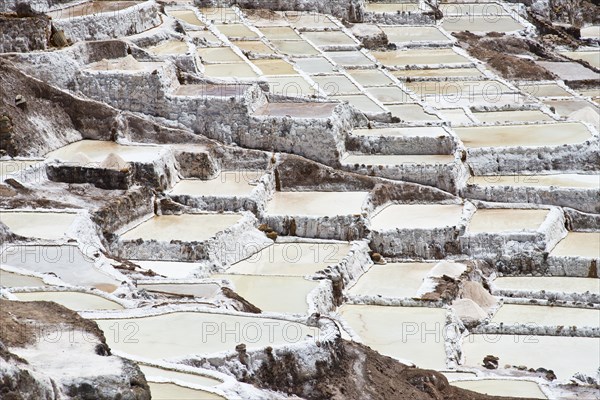 Salt pans on a mountainside