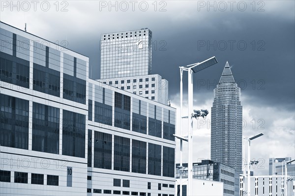 Messe Frankfurt exhibition grounds with Messeturm tower