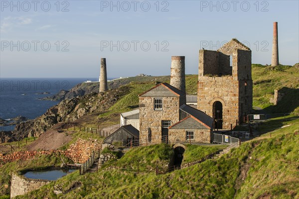 Pump house and ventilation house of the former tin and copper mine Levant Mine