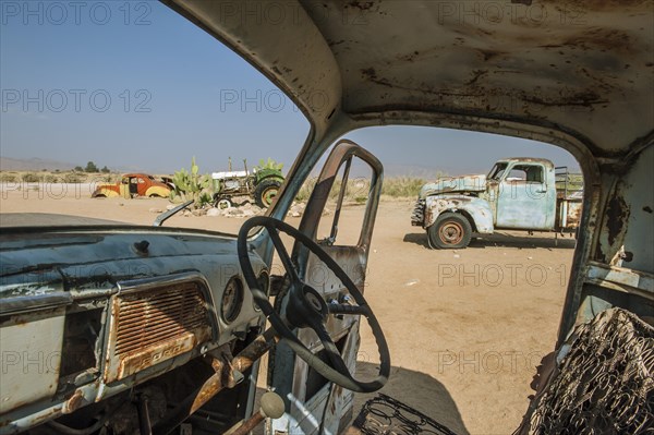 View from inside a car wreck