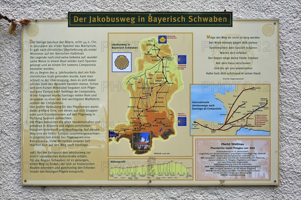 Map of the Way of St. James in Swabia