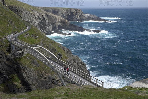 Cliffs with suspension bridge