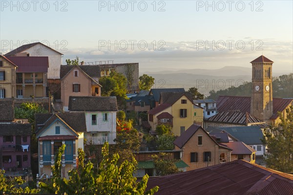 View from the Rova on the upper town with church