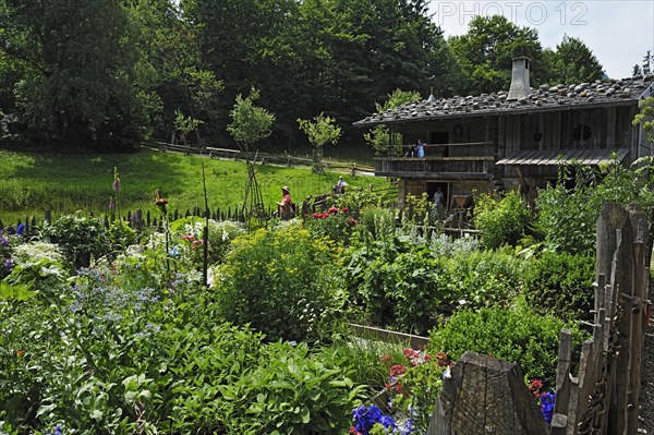 Typical farmer's garden in Markus Wasmeier Farm and Winter Sports Museum