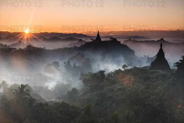 Pagodas surrounded by trees