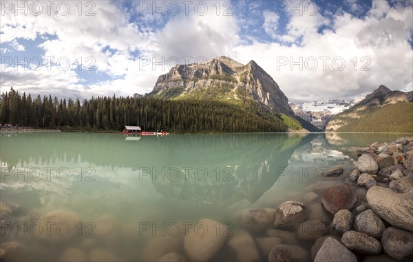 Mountain reflected in Lake Louise